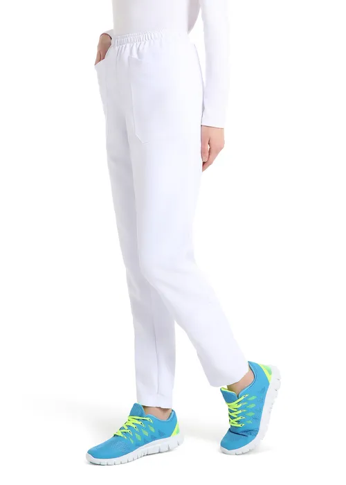 Unisex trouser (White) – medical-uniforms product available from Barmaan Dental South Africa
