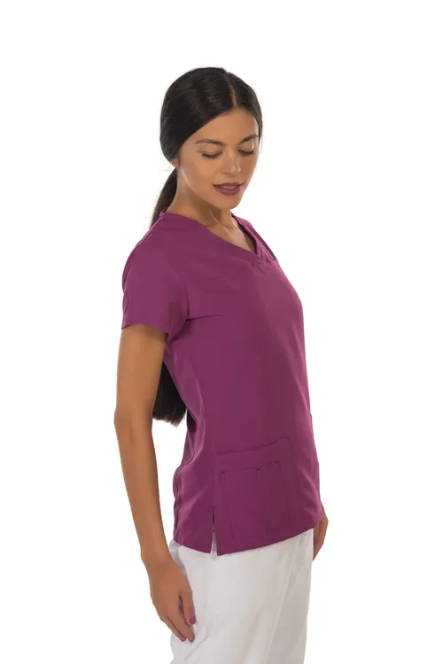 Women's short sleeve scrub (Violet) – medical-uniforms product available from Barmaan Dental South Africa